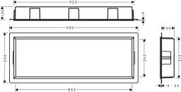 Hansgrohe XtraStoris Original Zápustná polica 30x90x10 cm, betónová sivá 56067380 - galéria #1