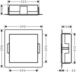 Hansgrohe XtraStoris Zápustná polica 30x30x10 cm, biela 56073700 - galéria #1