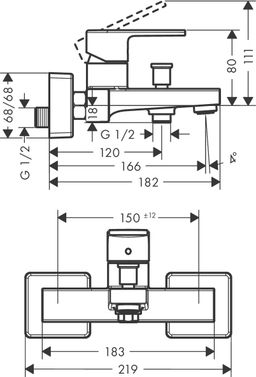 Hansgrohe Vaňová batéria Vernis Shape, čierna matná 71450670 - galéria #1