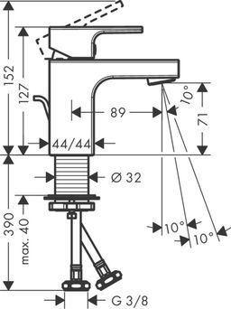 Hansgrohe Tvar Vernis Umývadlová batéria s výtokom, chróm 71560000 - galéria #1