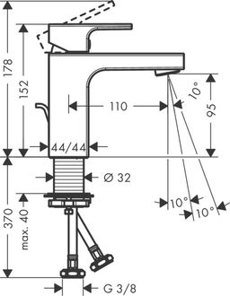 Hansgrohe Vernis Shape Umývadlová batéria s výtokom, CoolStart, matná čierna 71594670 - galéria #1