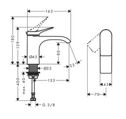 Hansgrohe Ventil Vivenis na studenú vodu bez odtoku, biely matný 75013700 - galéria #1
