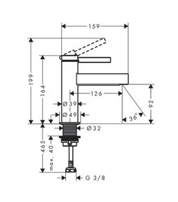 Hansgrohe Ventil Finoris na studenú vodu, bez vypúšťania, čierny matný 76013670 - galéria #1