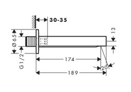 Hansgrohe Výtoková rúra Finoris, chróm 76410000 - galéria #1