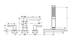 Hansgrohe Finoris Štvorotvorová vaňová batéria s telesom sBox, chróm 76444000 - galéria #1