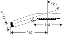 Hansgrohe Raindance Select S Ruční sprcha 3jet, černá matná 26014670 - galéria #1