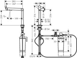Hansgrohe Aqittura Dřezová baterie s filtrací, matná černá 76802670 - galéria #1