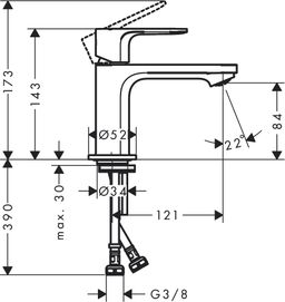Hansgrohe Rebris S Umývadlová batéria s CoolStart, chróm 72514000 - galéria #1