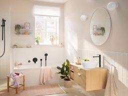 Hansgrohe Rebris S Vysoká umývadlová batéria s výpusťou a CoolStart, čierna matná 72580670 - galéria #1