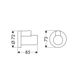 Hansgrohe Krytka rohového ventilu, kartáčovaný černý chrom 13950340 - galéria #1