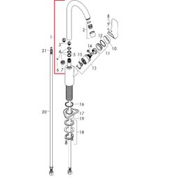 Hansgrohe Náhradné výtokové rameno, chróm 92223000 - galéria #1