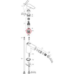 Hansgrohe Adaptér pre kazetu, čierny 98866000 - galéria #1
