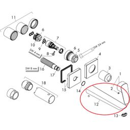 Hansgrohe Náhradné výtokové rameno, chróm 94401000 - galéria #1