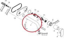 Hansgrohe Náhradné výtokové rameno pre 71576670, čierne matné 93710670 - galéria #1