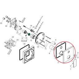 Hansgrohe Rozeta 15,5 x 15,5 cm, chróm 94302000 - galéria #1