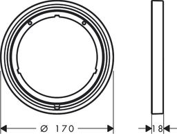 Hansgrohe Predĺženie 5 mm, brúsený čierny chróm 13614340 - galéria #1