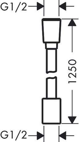 Hansgrohe Sprchová hadica Designflex, 125 cm, brúsený čierny chróm 28220340 - galéria #1