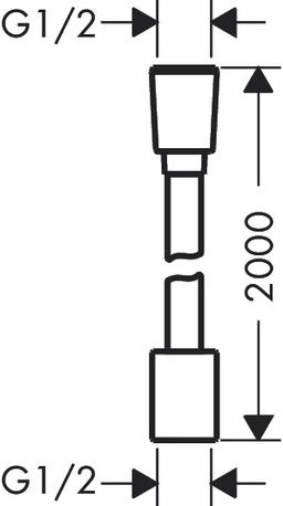 Hansgrohe Sprchová hadica Designflex, 200 cm, matná biela 28230700 - galéria #1