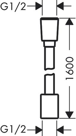 Hansgrohe Sprchová hadica Designflex, 160 cm, brúsený čierny chróm 28260340 - galéria #1