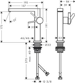 Hansgrohe Tecturis Umývadlová batéria, CoolStart, matná čierna 73041670 - galéria #1