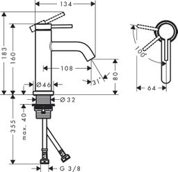 Hansgrohe Tecturis S Umývadlová batéria, CoolStart, chróm 73301000 - galéria #1