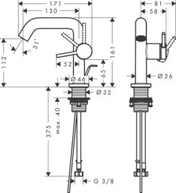 Hansgrohe Tecturis S Umývadlová batéria, CoolStart, s výtokovou rúrkou, matná biela 73323700 - galéria #2