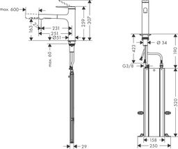 Hansgrohe Zesis M33 Umývadlová batéria s vyťahovacou sprchou, 2jet,, sBox, matná čierna 74823670 - galéria #3
