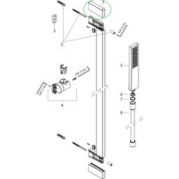 Hansgrohe Náhradný uzáver pre pripojenie sprchovej tyče, čierny matný 94729670 - galéria #1