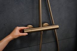 Hansgrohe Pulsify S Puro Sprchový termostatický systém Eco, kartáčovaný bronz 24237140 - galéria #1