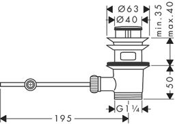 Hansgrohe Umyvadlová výpust s táhlem, zlatá lesk 94139990 - galéria #1