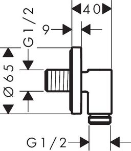 Hansgrohe FixFit Fine S Podomietkový vývod hadice, kartáčovaný bronz 28882140 - galéria #2
