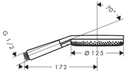 Hansgrohe Raindance Alive Select S EcoSmart, Ručná sprcha 12,5 cm, 3jet, biela matná 24511700 - galéria #4