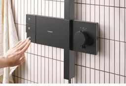 Hansgrohe Raindance Alive S Showerpipe Sprchová súprava s termostatom, 2 jet, kartáčovaný čierny chróm 24595340 - galéria #1