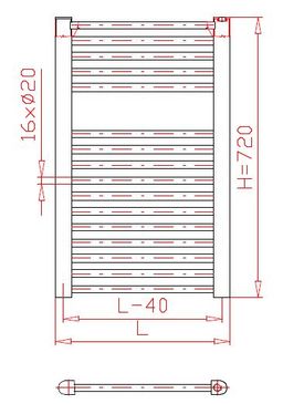 Thermal Trend KD-E 750/730-300W pravý Elektrický radiátor, 75x73 cm, biely - galéria #1