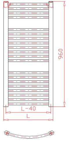Thermal Trend KDO 750/960 SP Radiátor kombinovný, 75x96 cm, biely - galéria #2