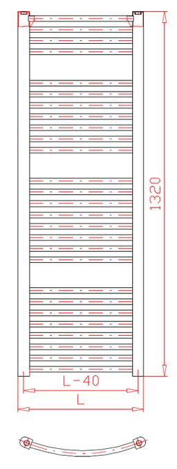 Thermal Trend KDO 750/1320 SP Radiátor kombinovný, 75x132 cm, biely - galéria #2