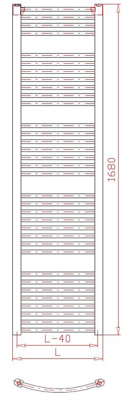 Thermal Trend KDO 750/1680 SP Radiátor kombinovný, 75x168 cm, biely - galéria #2