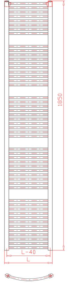Thermal Trend KDO 750/1850 SP Radiátor kombinovný, 75x185 cm, biely - galéria #2
