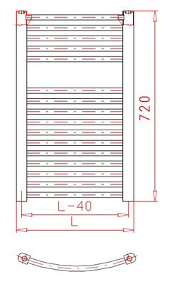 Thermal Trend KDO-E 600/730-300W pravý Elektrický radiátor, 60x73 cm, biely - galéria #2