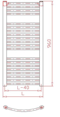 Thermal Trend KDO-E 750/960-500W pravý Elektrický radiátor, 75x96 cm, biely - galéria #2