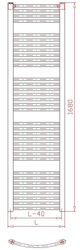 Thermal Trend KDO-E 450/1680-500W pravý Elektrický radiátor, 45x168 cm, biely - galéria #1