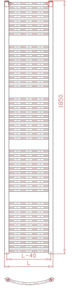 Thermal Trend KDO-E 600/1850-900W pravý Elektrický radiátor, 60x185 cm, biely - galéria #1