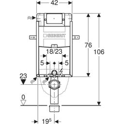 Geberit Kombifix modul pre WC s nádržkou 8 cm pod omietkou, 110.020.00.1 - galéria #1