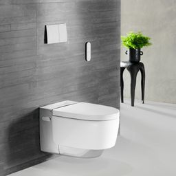 Geberit Mera Classic Sprchovací WC závěsné, KeraTect/kryt chrom lesk 146.200.21.1 - galéria #1