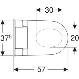 Geberit Aquaclean Sela Sprchovací WC závěsné, bílá mat/kryt matný 146.220.JT.1 - galéria #5