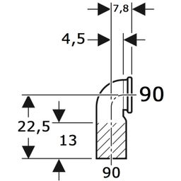 Geberit Spojovacie koleno 90° s predĺžením, 366.925.16.1 - galéria #1