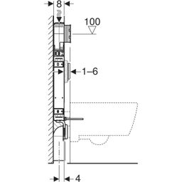 Geberit Kombifix WC modul so skrytou nádržkou 8 cm, 110.790.00.1 - galéria #2