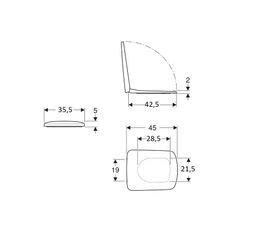 Geberit Selnova Square Záchodová doska, biele 500.338.01.1 - galéria #1