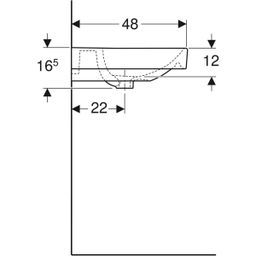 Geberit Smyle štvorcové umývadlo 60 cm 500.229.01.1 - galéria #2