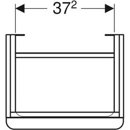 Geberit Smyle Square Kúpeľňová skrinka pod umývadlo 44,2 cm P, biela 500.350.00.1 - galéria #1